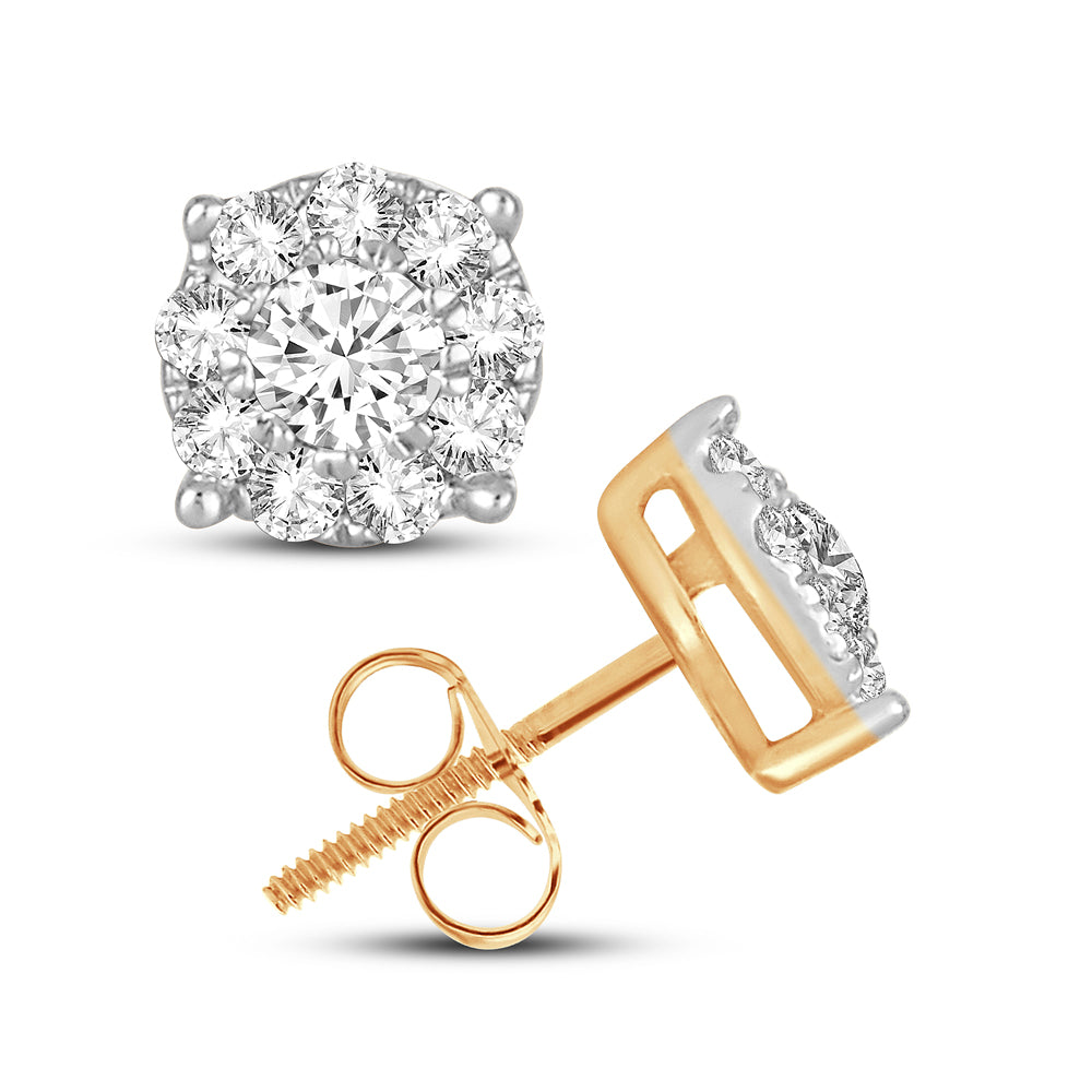 14K Yellow Gold Gorgeous 0.33Ct Diamond Earrnig