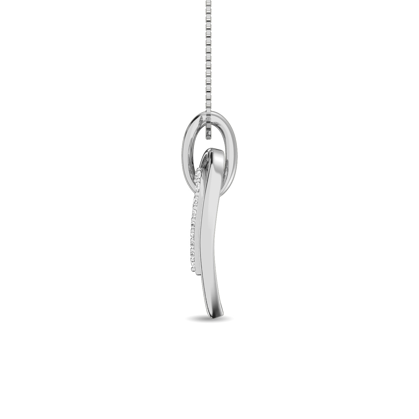 Diamond 1/10 Ct.Tw. Heart Pendant In 10K White Gold