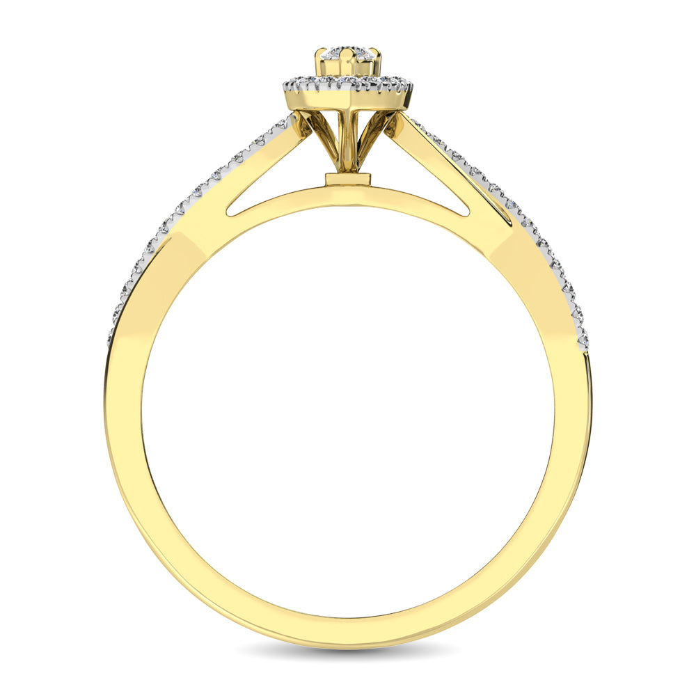 Diamond 1/5 Ct.Tw. Promise Ring In 10K Yellow Gold