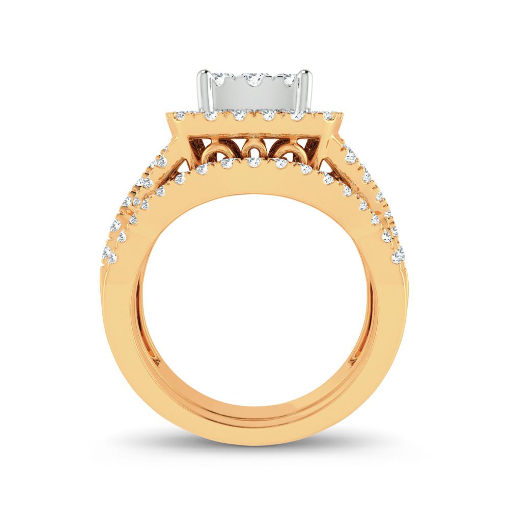 14K Yellow Gold 1.50Ct Diamond Bridal Ring