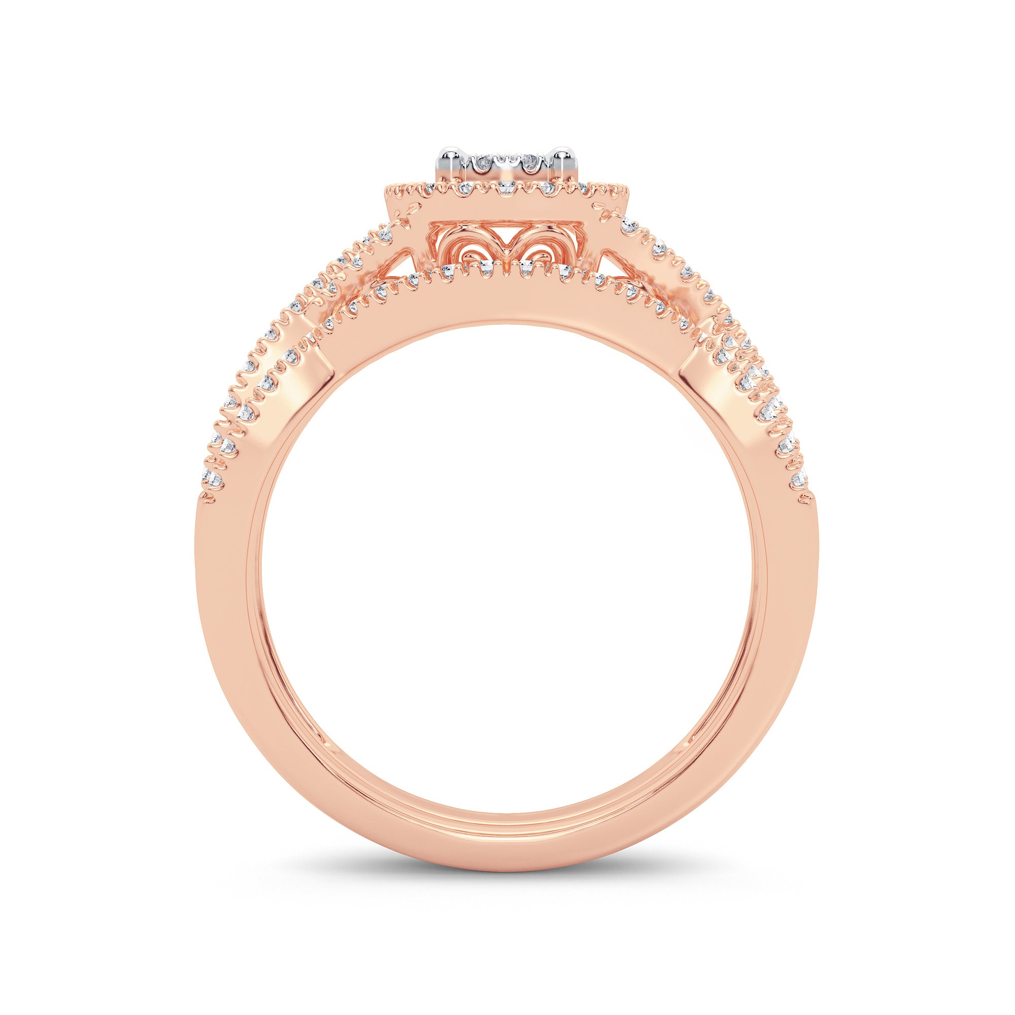 14K Rose Gold Beautiful 0.50Ct Diamond Ring