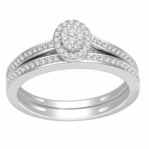 14K White 0.25Ct D-Ladies Rings