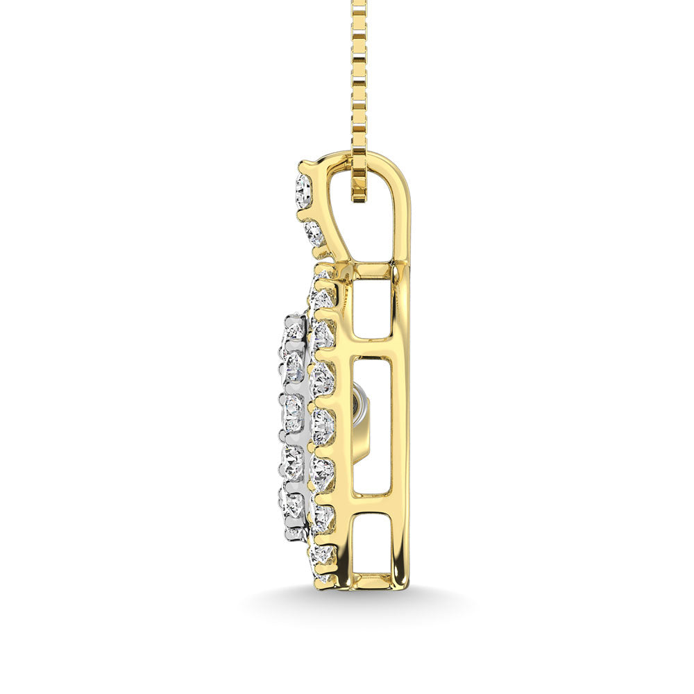 Diamond 3/8 Ct.Tw. Shimmering Pendant In 10K Yellow Gold