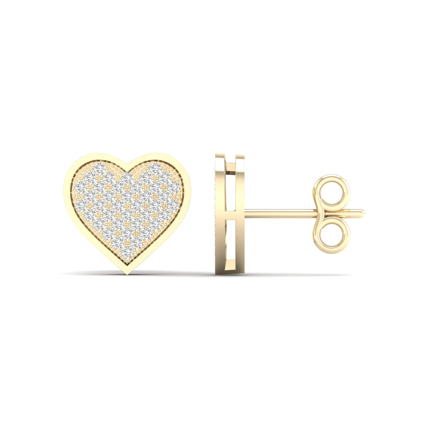 10K Yellow Gold Gorgeous 0.20Ct Diamond Earring