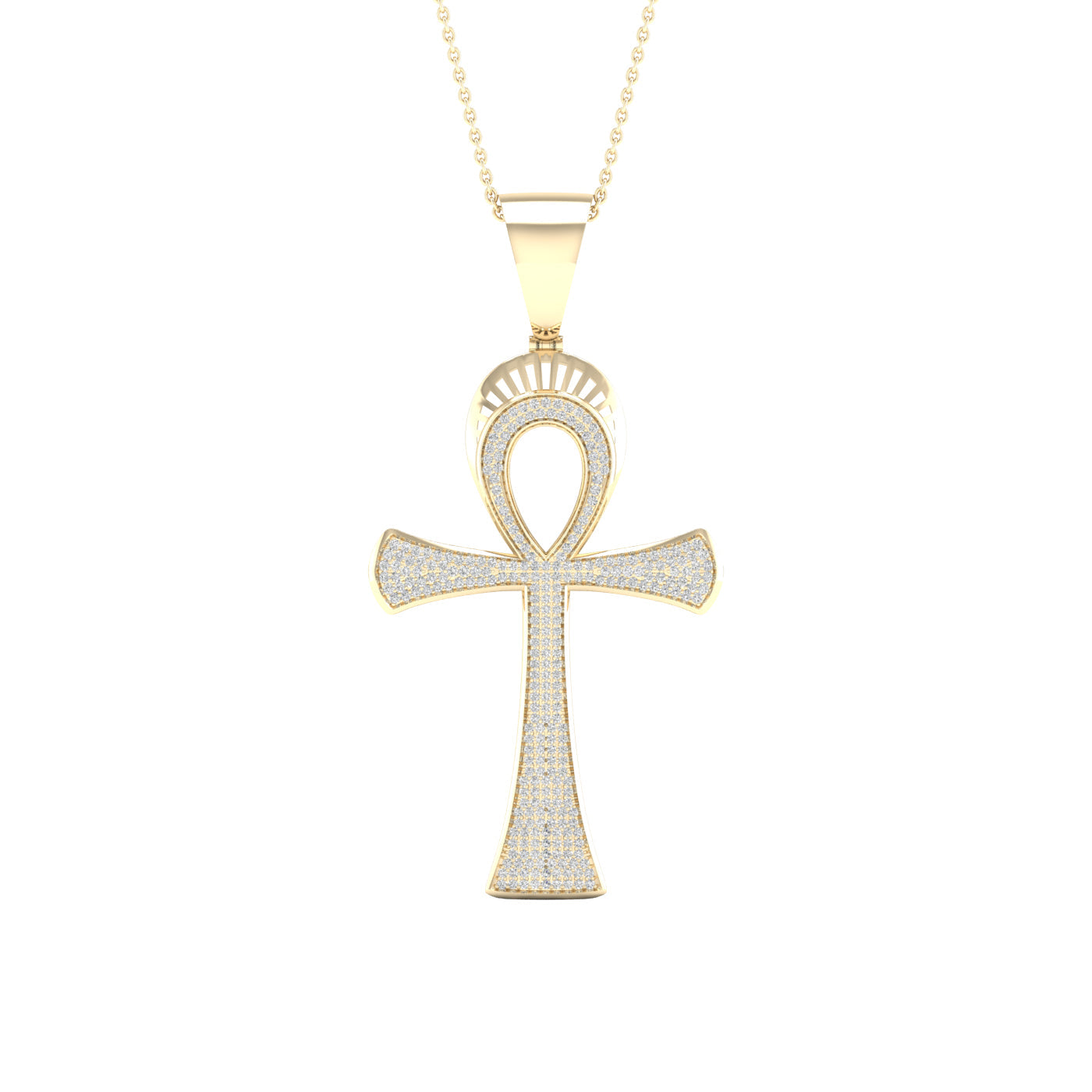 10K Yellow Gold Gorgeous 0.75Ct Diamond Pendant (Chains Sold Separately)