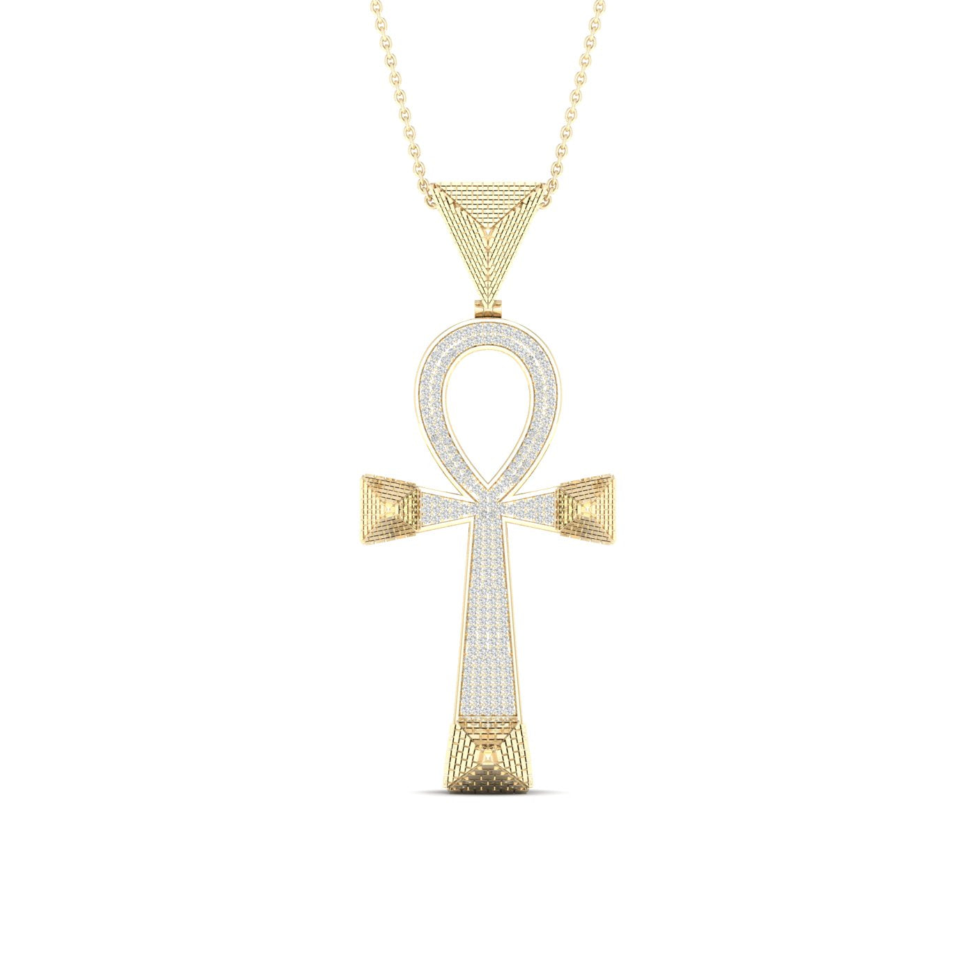 10K Yellow Gold Dazzling 0.50Ct Diamond Pendant