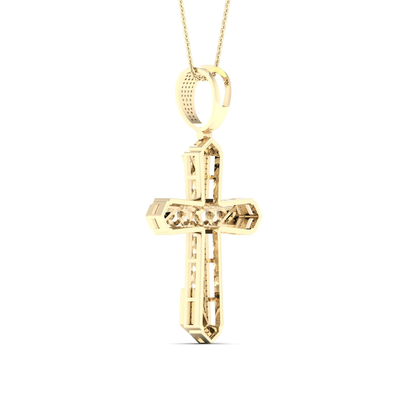 10K Yellow Gold Exquisite 0.55Ct Diamond Pendant (Chains Sold Separately)