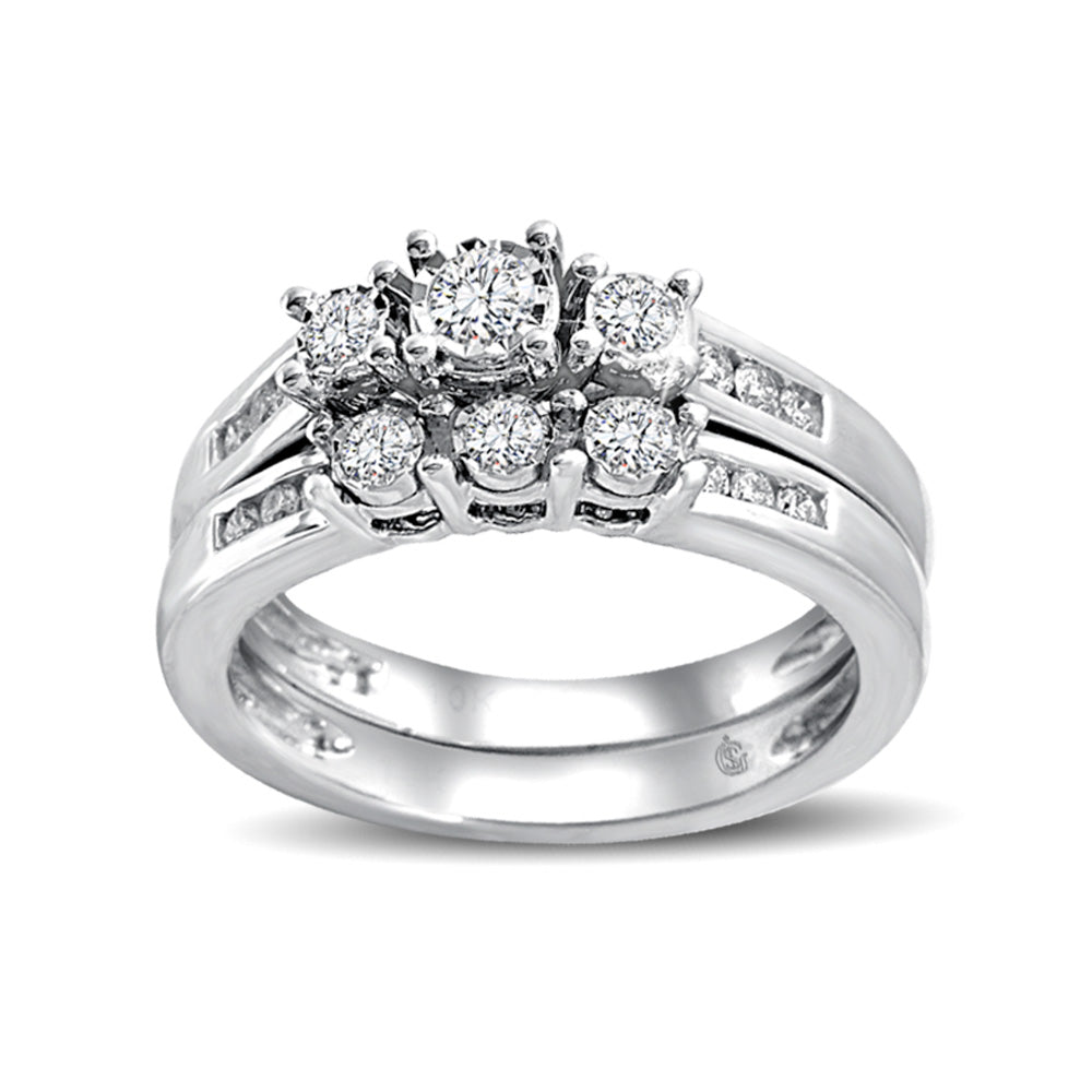 10K White Gold 1/2 Ct.Tw.Diamond Fashion Bridal