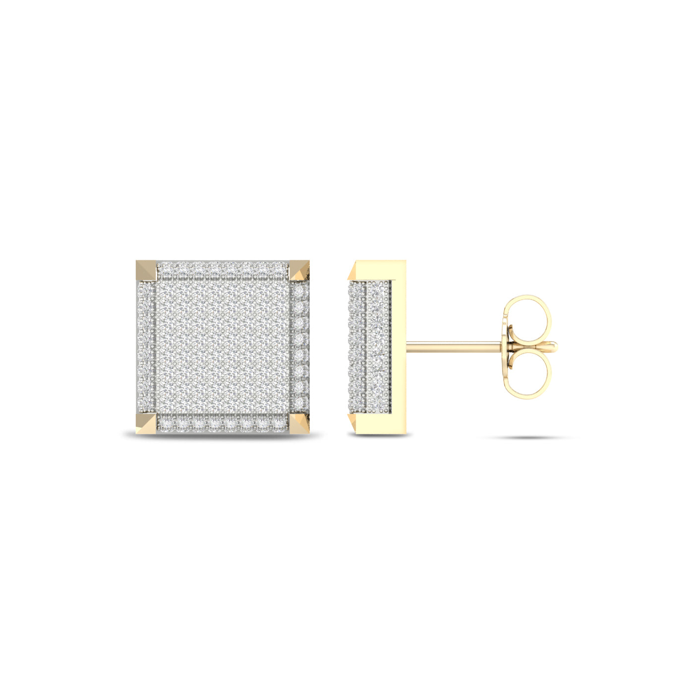 10K Yellow Gold Gorgeous 0.75Ct Diamond Earring