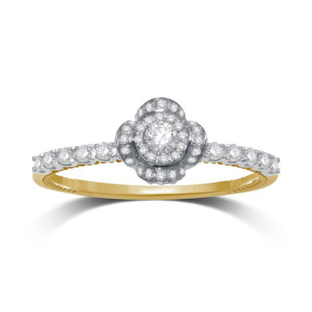 14K Yellow 0.31-0.32Ct D-Ladies Rings