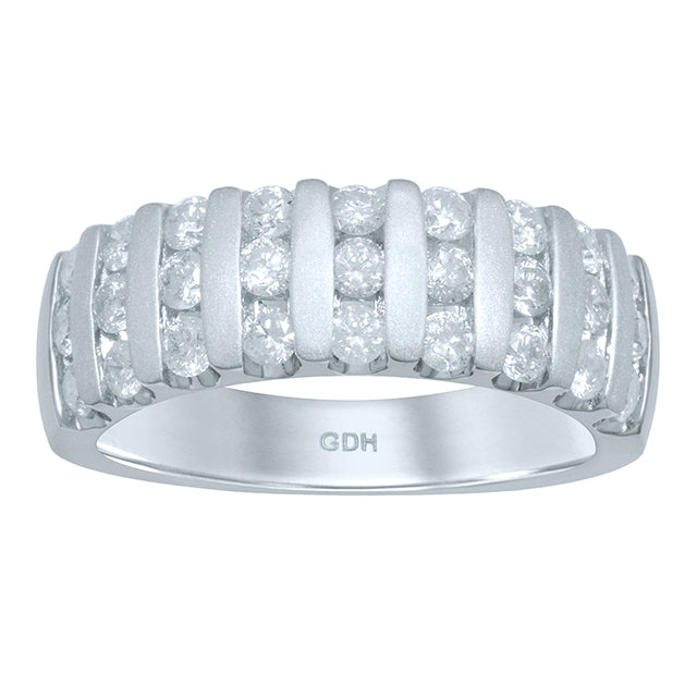 14K White 1.48-1.52Ct D-Mens Bands