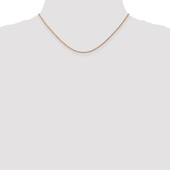 10k Rose Gold Diamond Cut Rope Chains