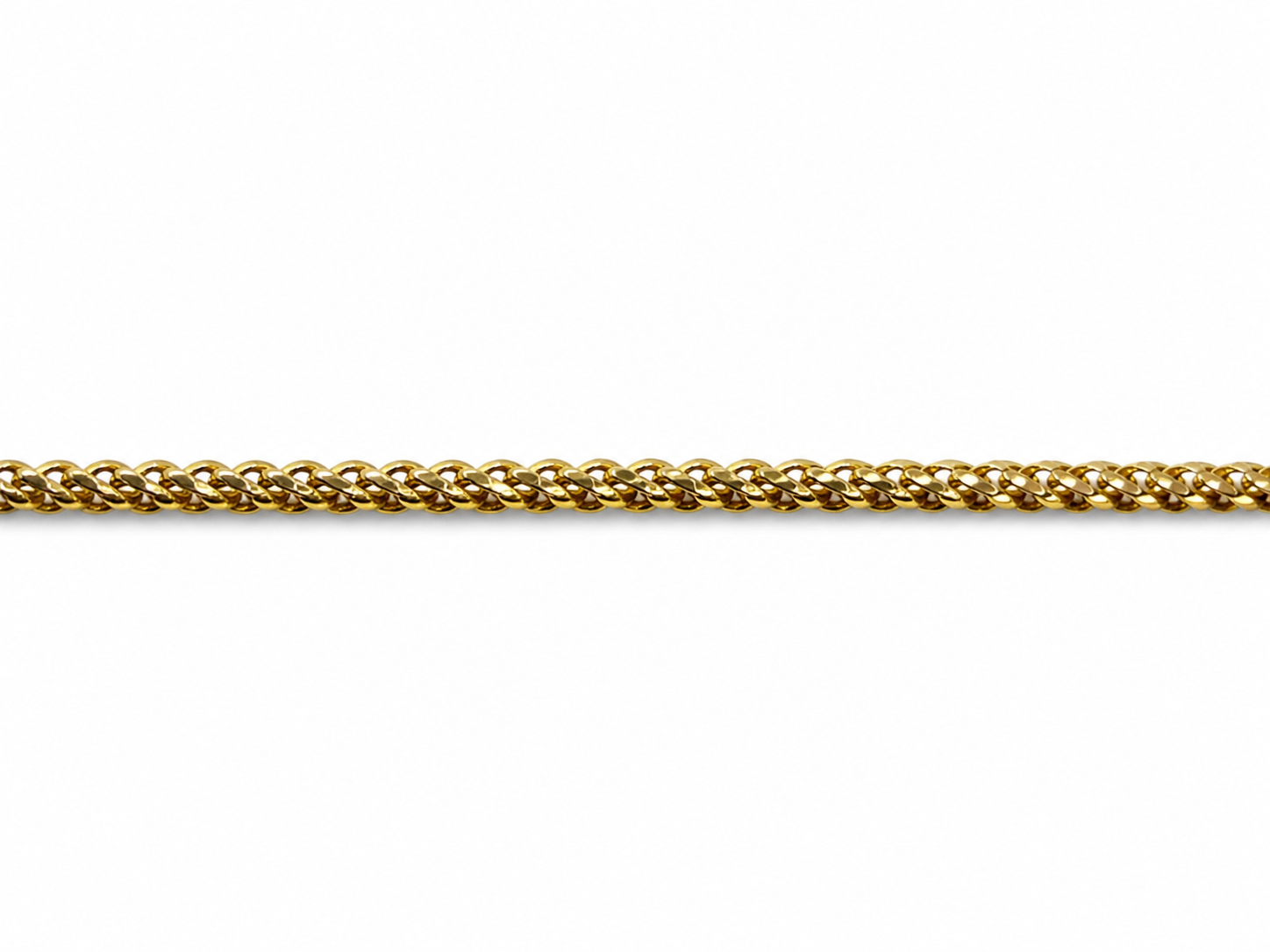 10KT Solid Two Tone Gold 2 MM Franco Link Chain