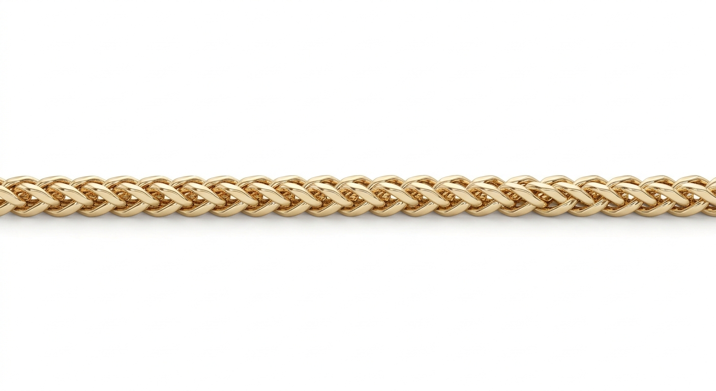 10KT Solid Yellow Gold 2 MM Franco Link Chain