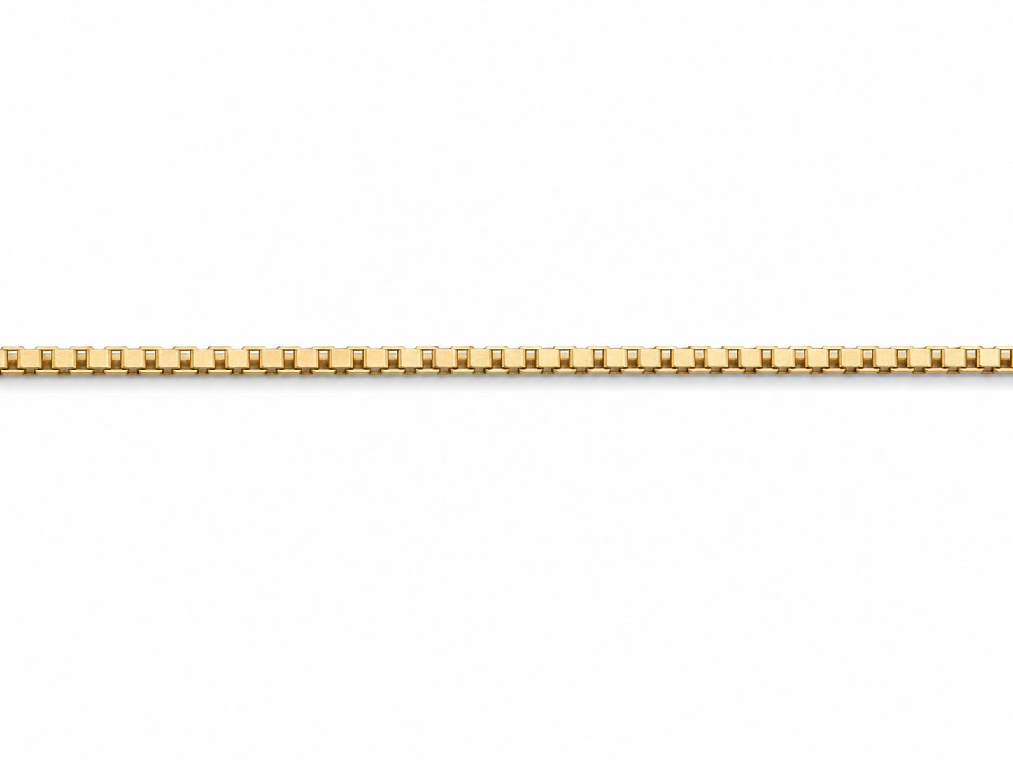 10KT Solid Yellow Gold 2 MM Lobster Lock Box Chain