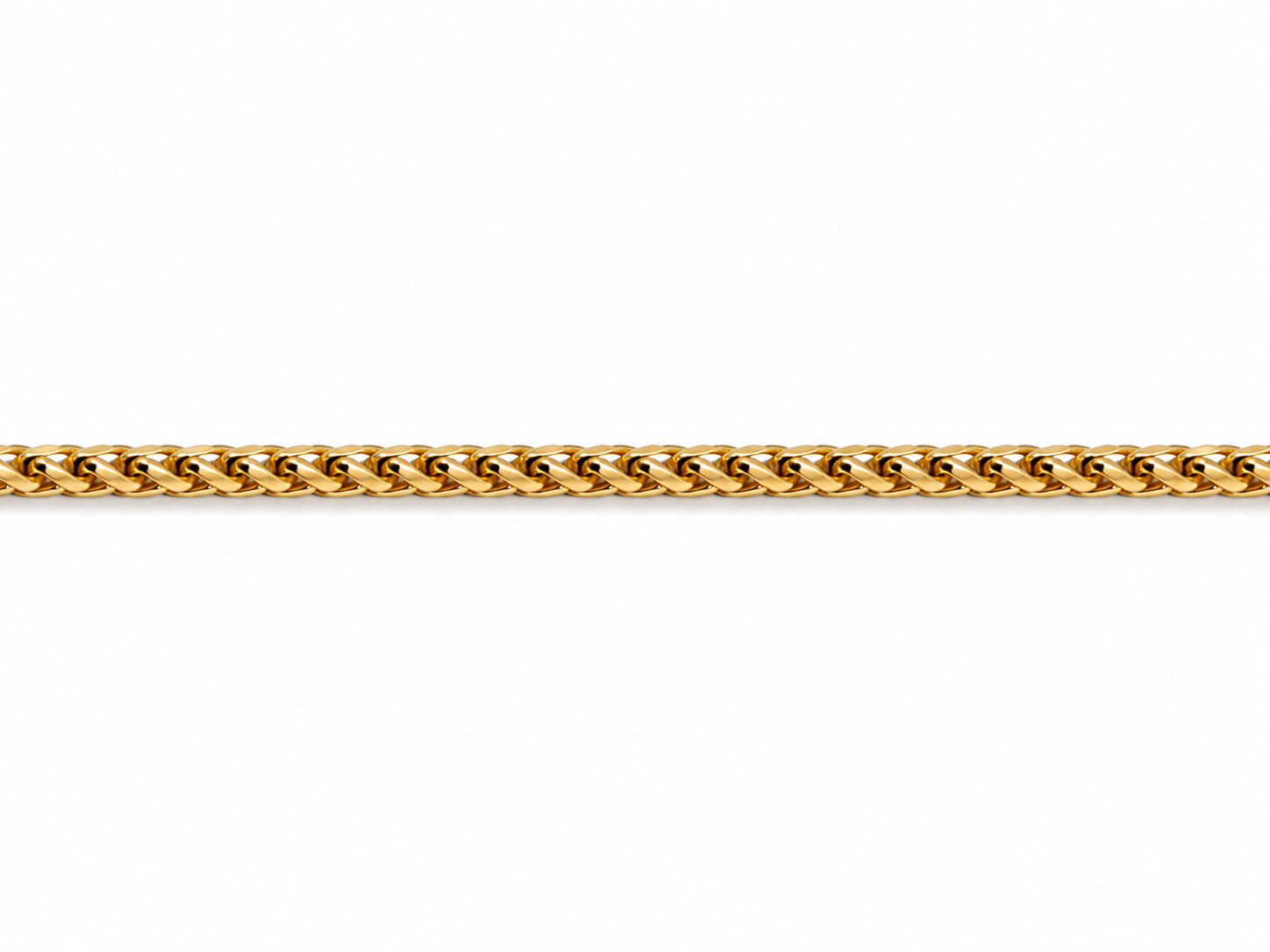 14KT Solid Two Tone Gold 2 MM Franco Link Chain