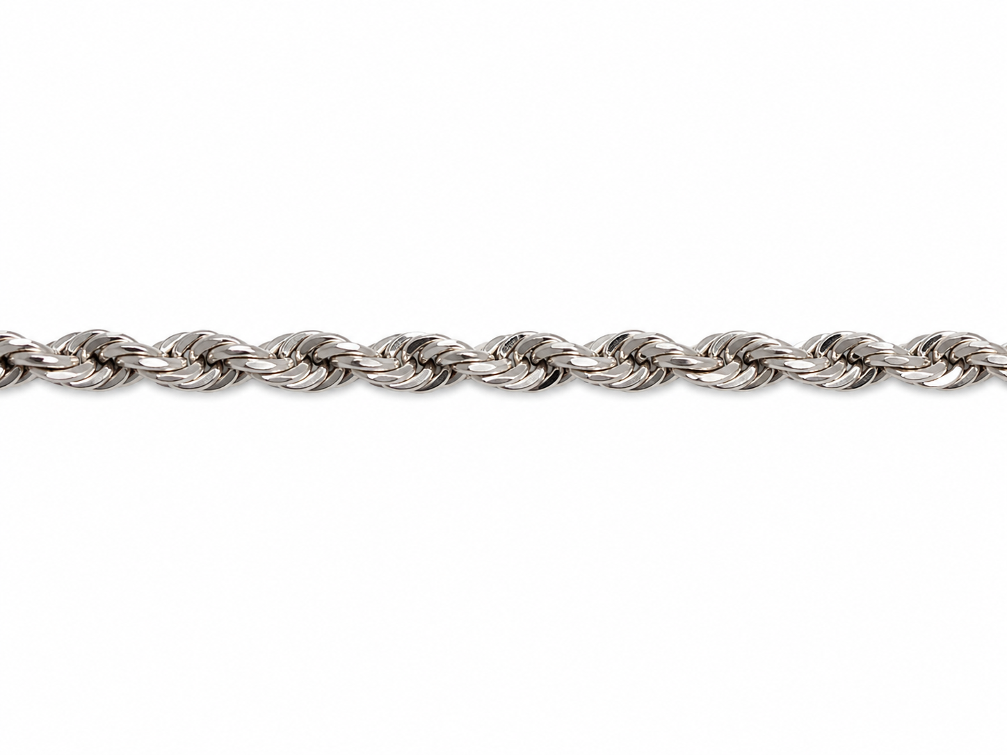 10KT White Gold 2 MM Rope Chain
