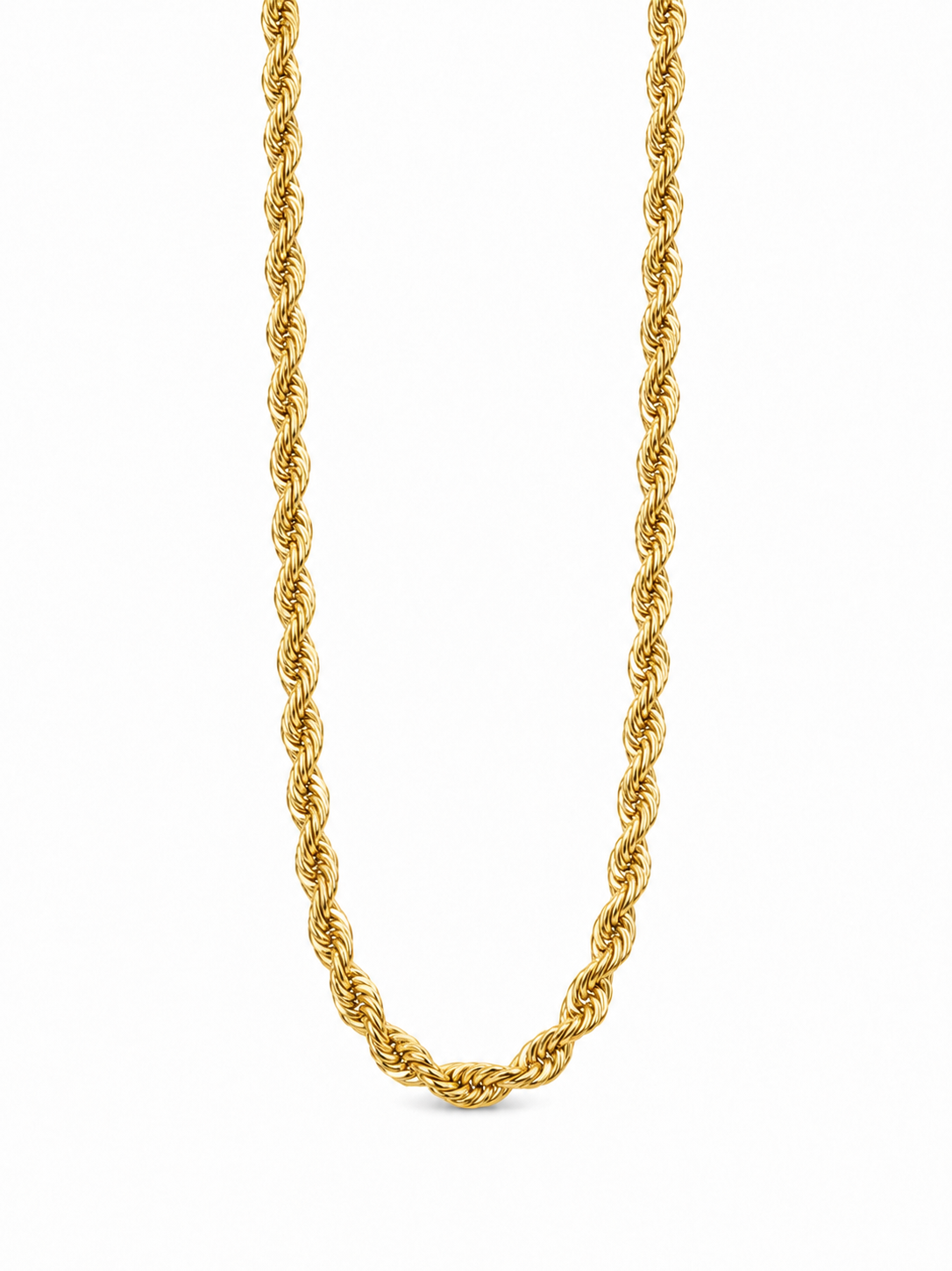 14KT Hollow Yellow Gold 6 MM Rope Chain