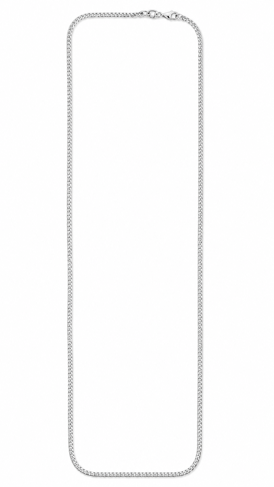 18KT Solid White Gold 2 MM Franco Chain
