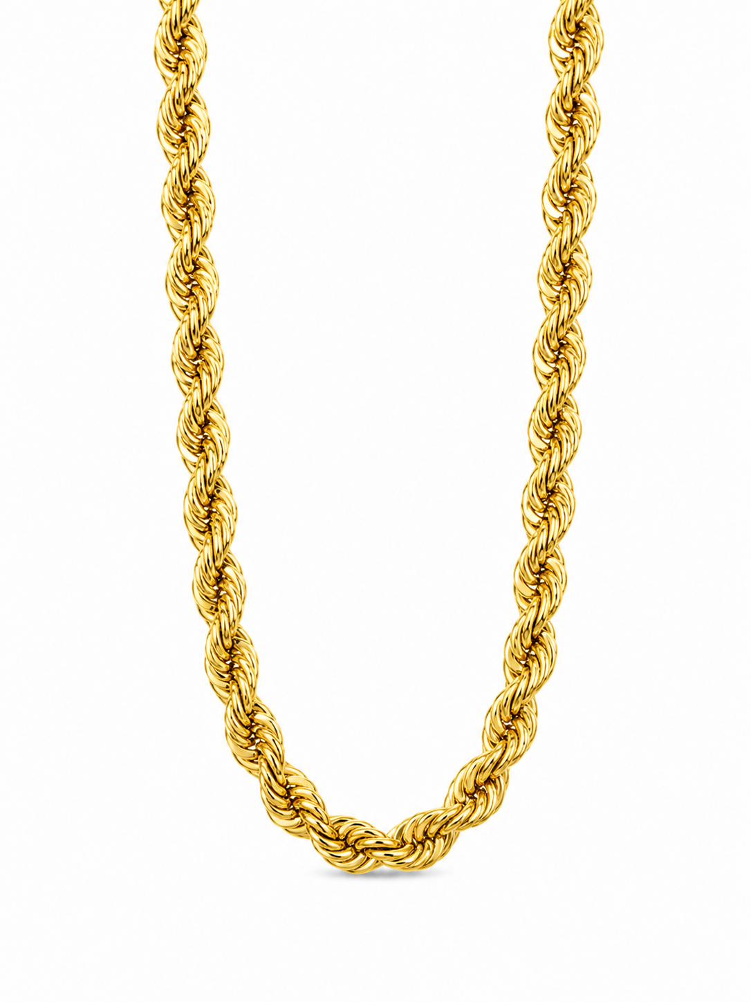 14KT Solid Yellow Gold 7.5 MM Rope Chain