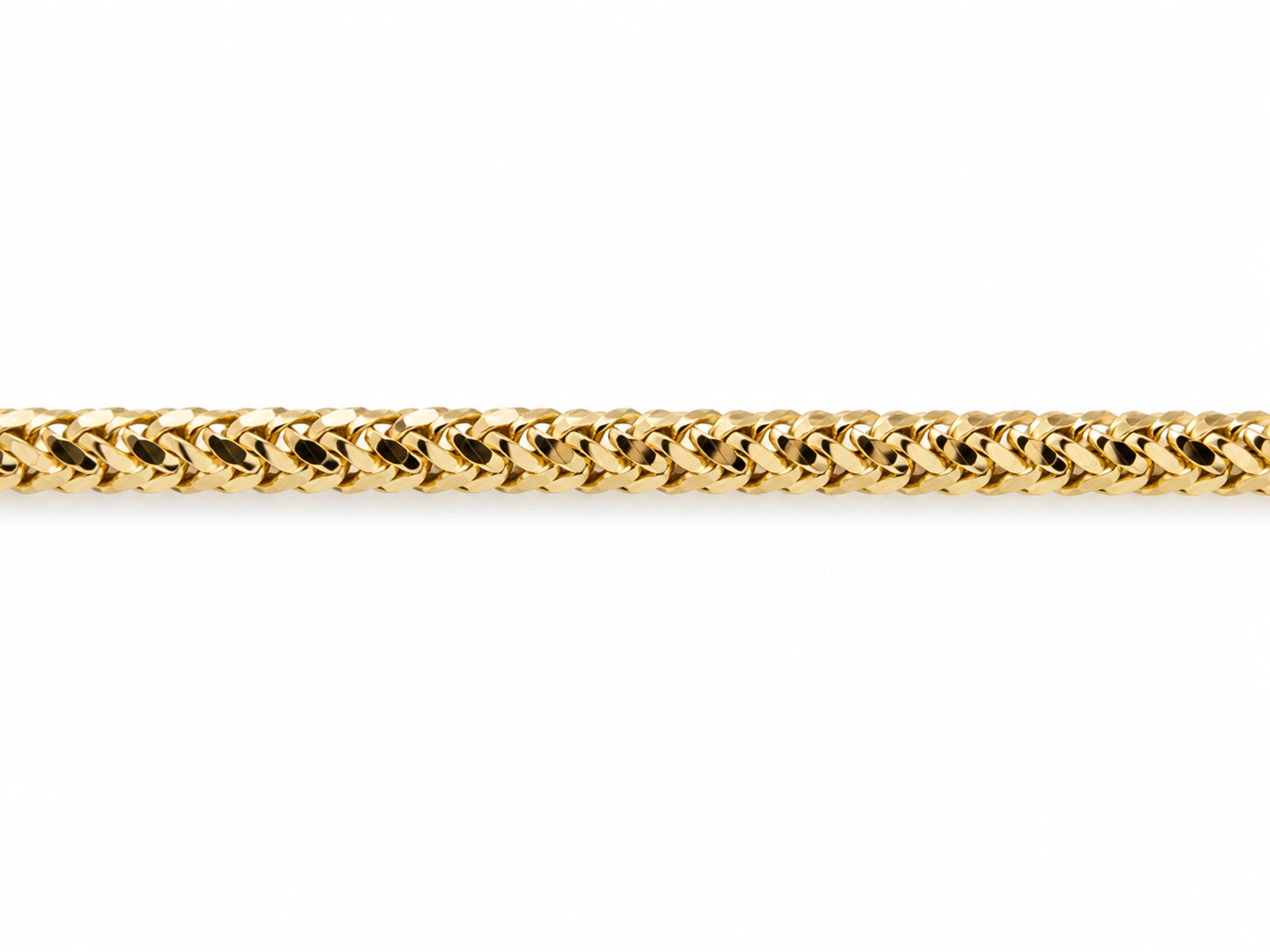 14KT Solid Yellow Gold Diamond Cut Franco 2 MM Chain
