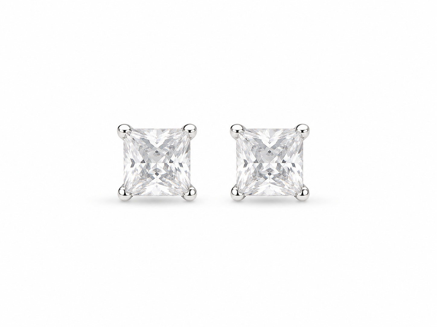 925 Sterling Silver Cubic Zirconium Stud Earrings