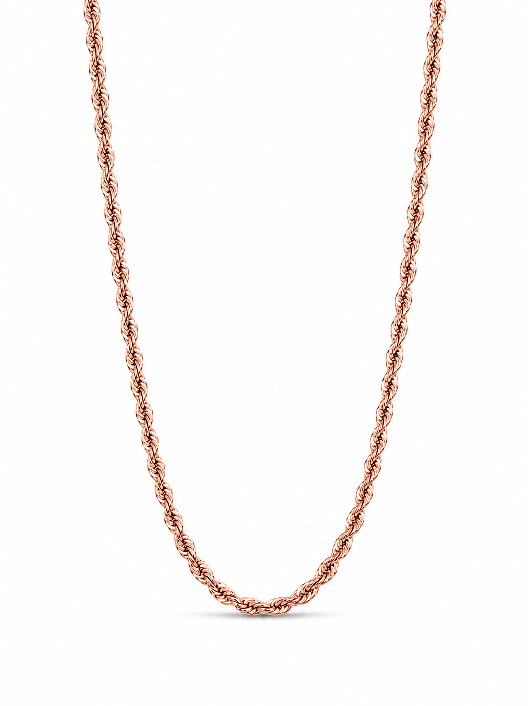14KT Solid Rose Gold 3.5 MM Rope Chain