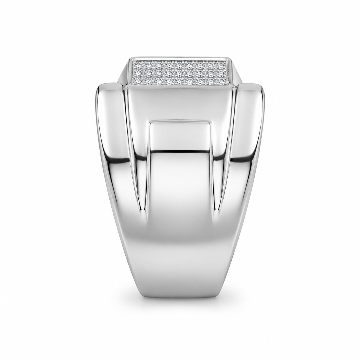 Stainless Steel Cubic Zirconium Ring
