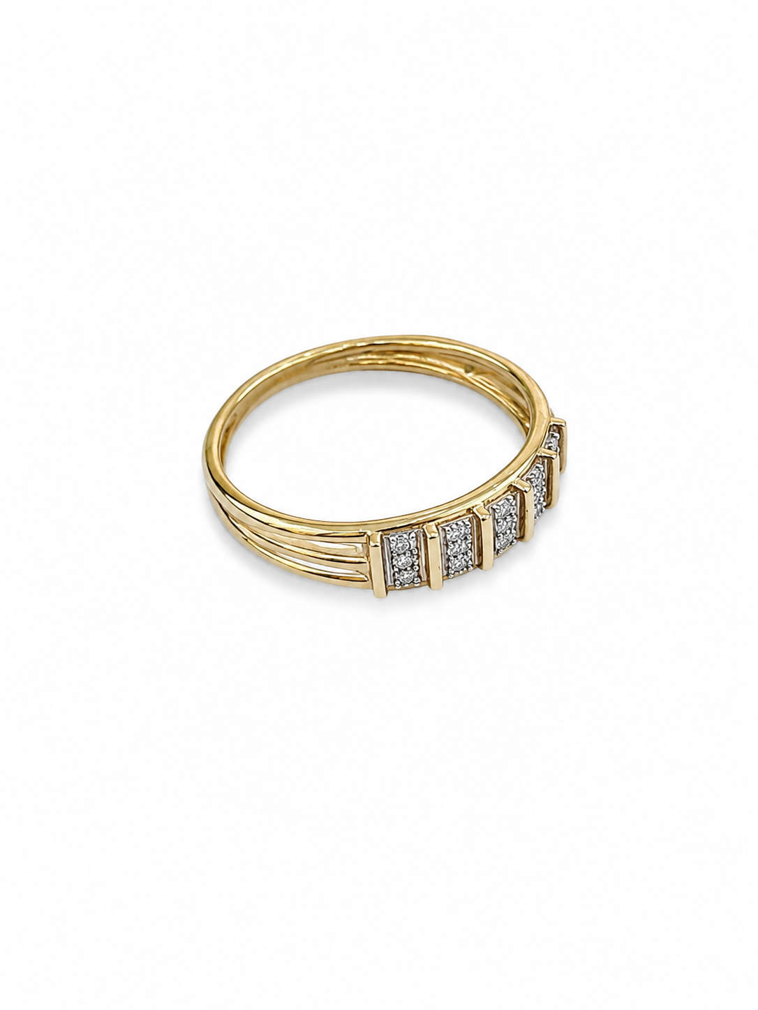 10KT Yellow Gold 0.04 CTW Diamond Ring [A1B2 - K3H75