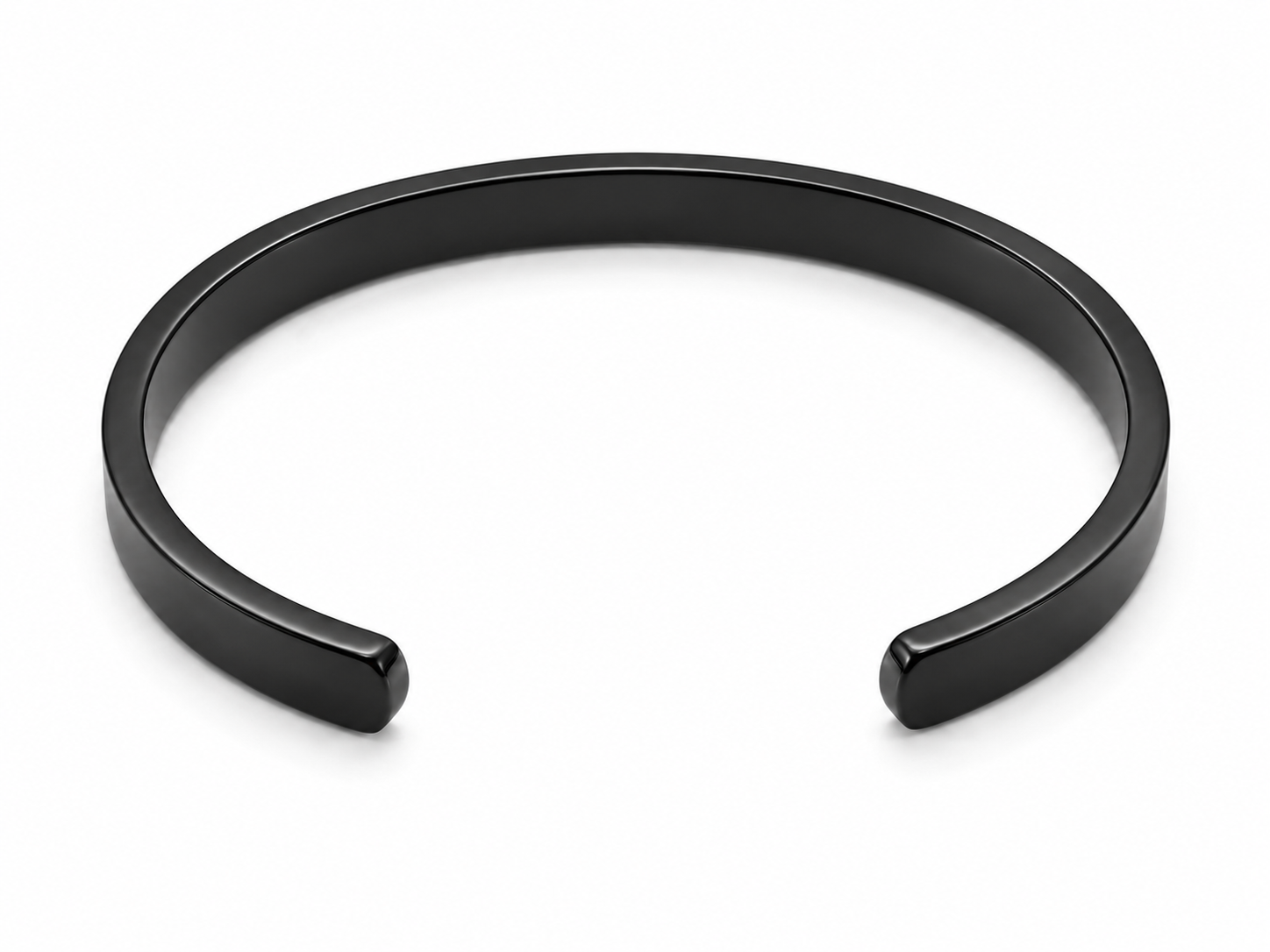 Stainless Steel Black Bangle