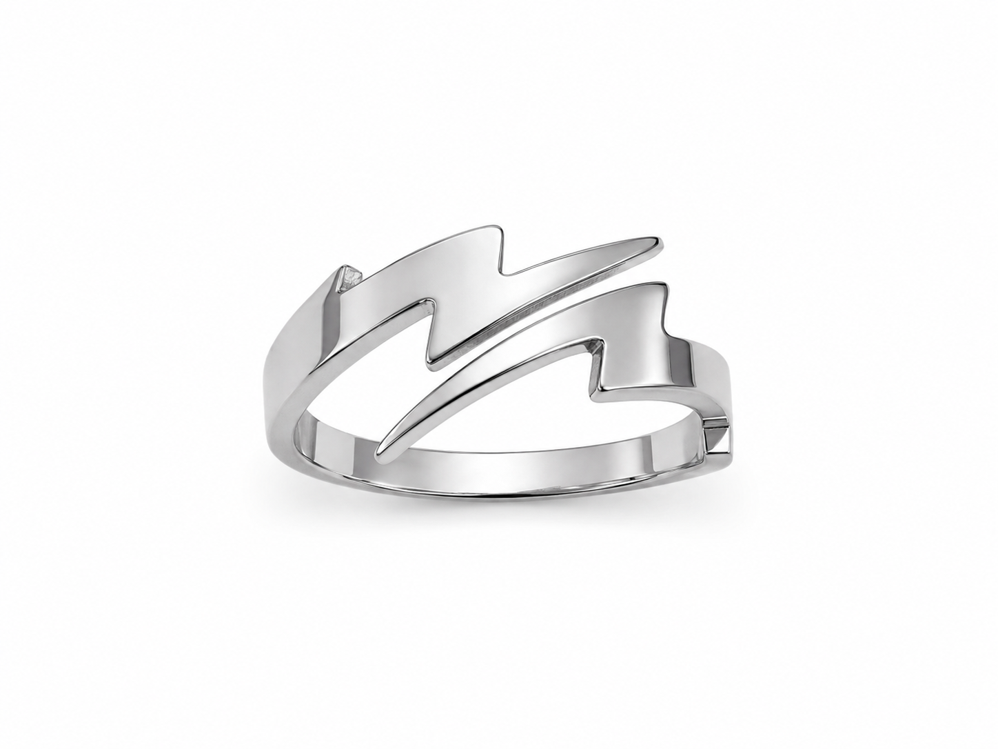 Stainless Steel Lightning Bolt Ring