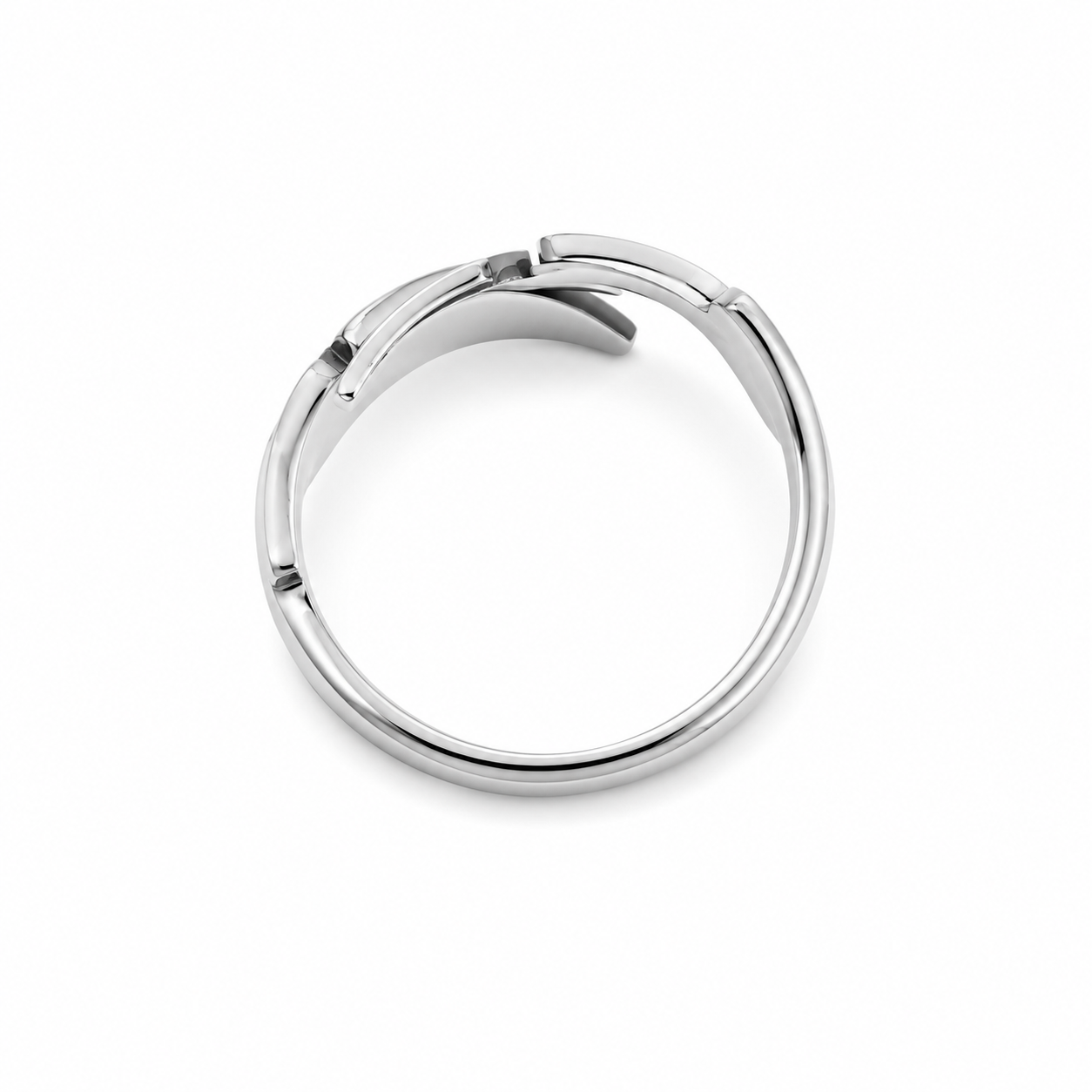 Stainless Steel Lightning Bolt Ring