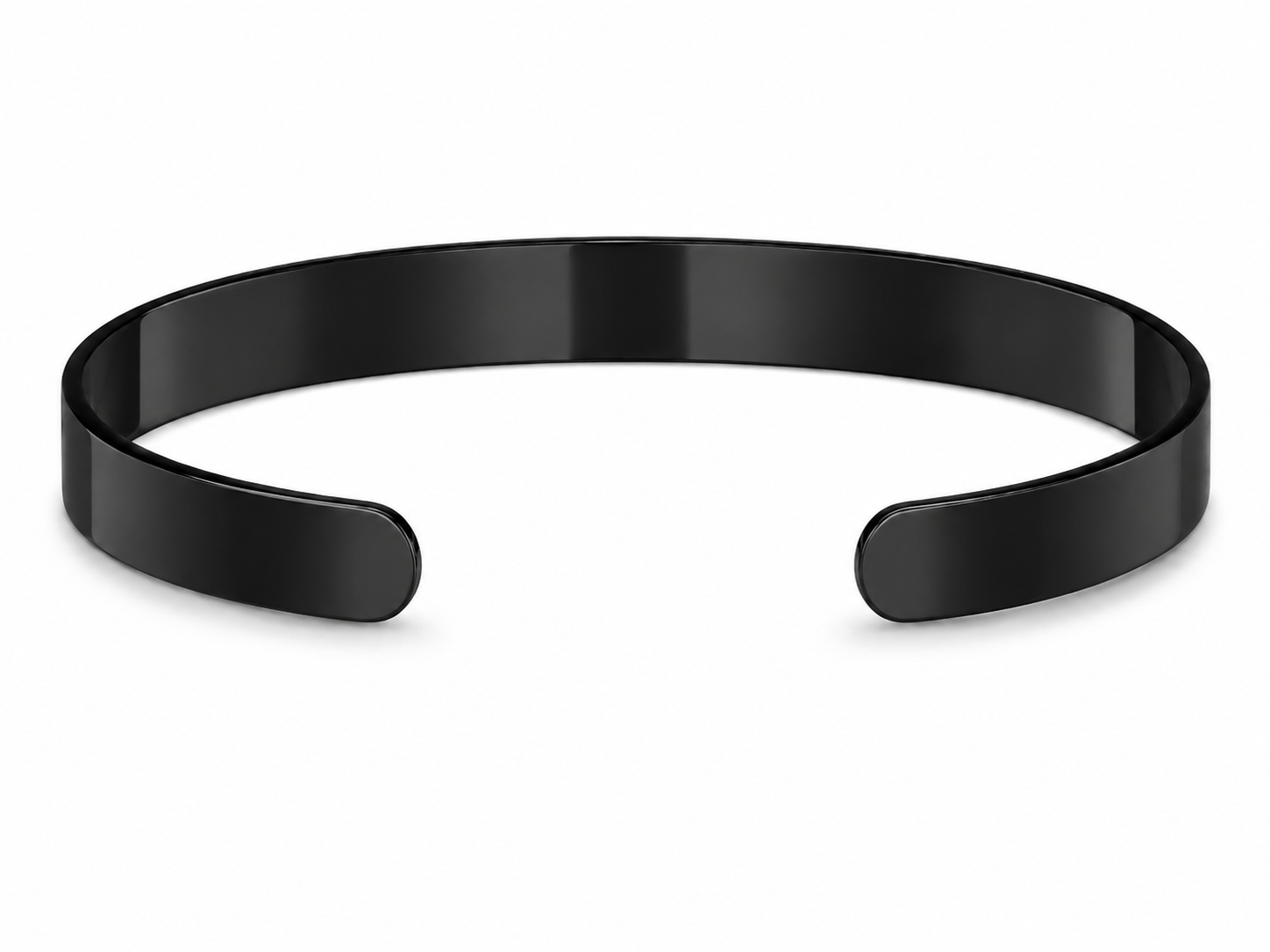 Stainless Steel Black Bangle