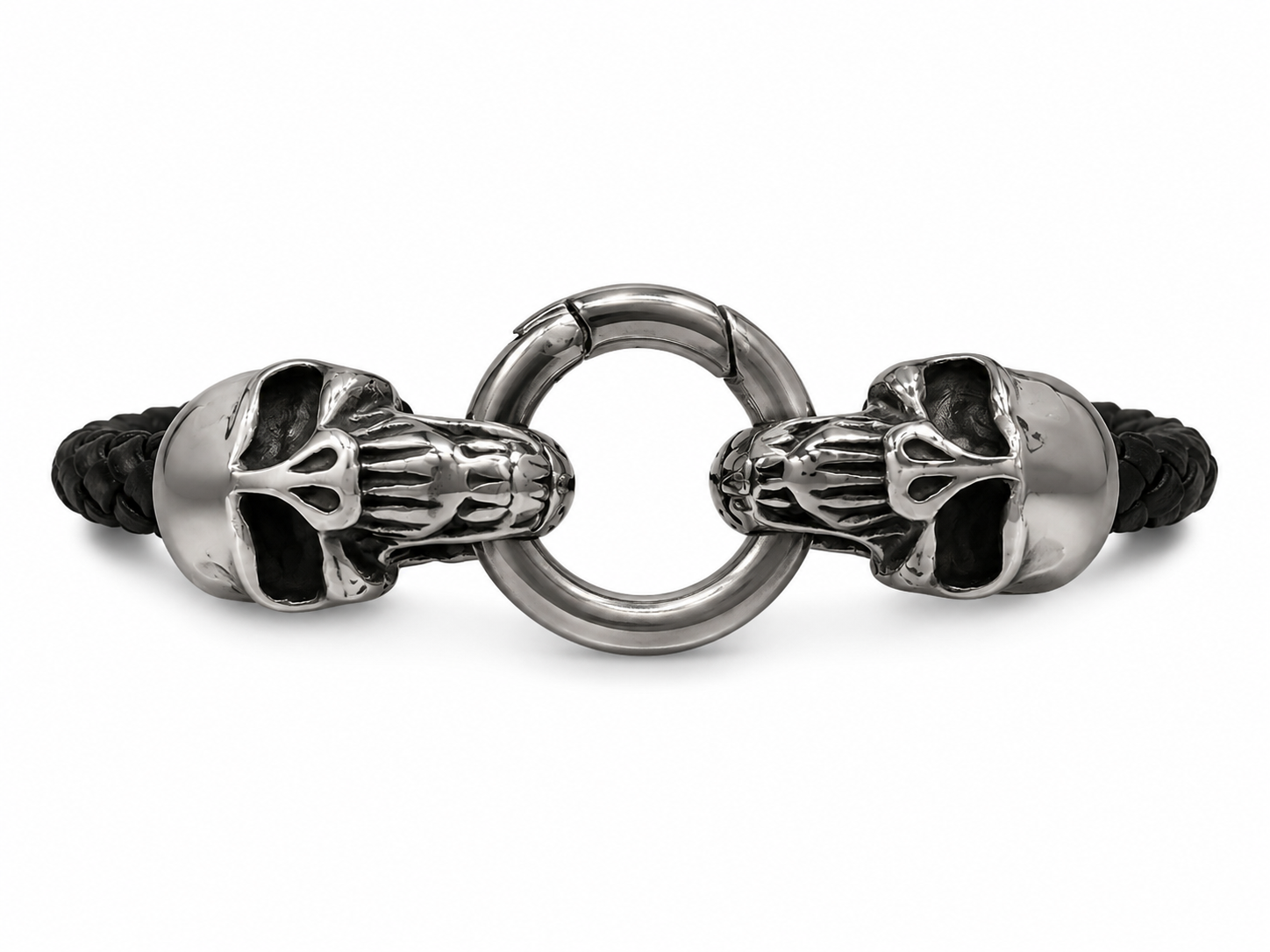 Stainless Steel Skull Bracelet Black