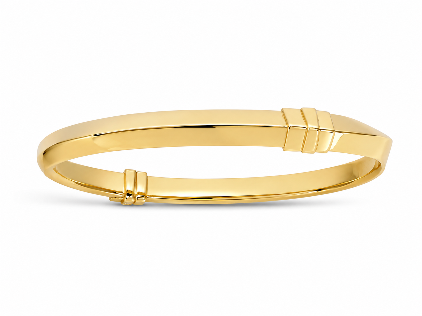 14KT Solid Yellow Gold 6 MM Bangle Bracelet