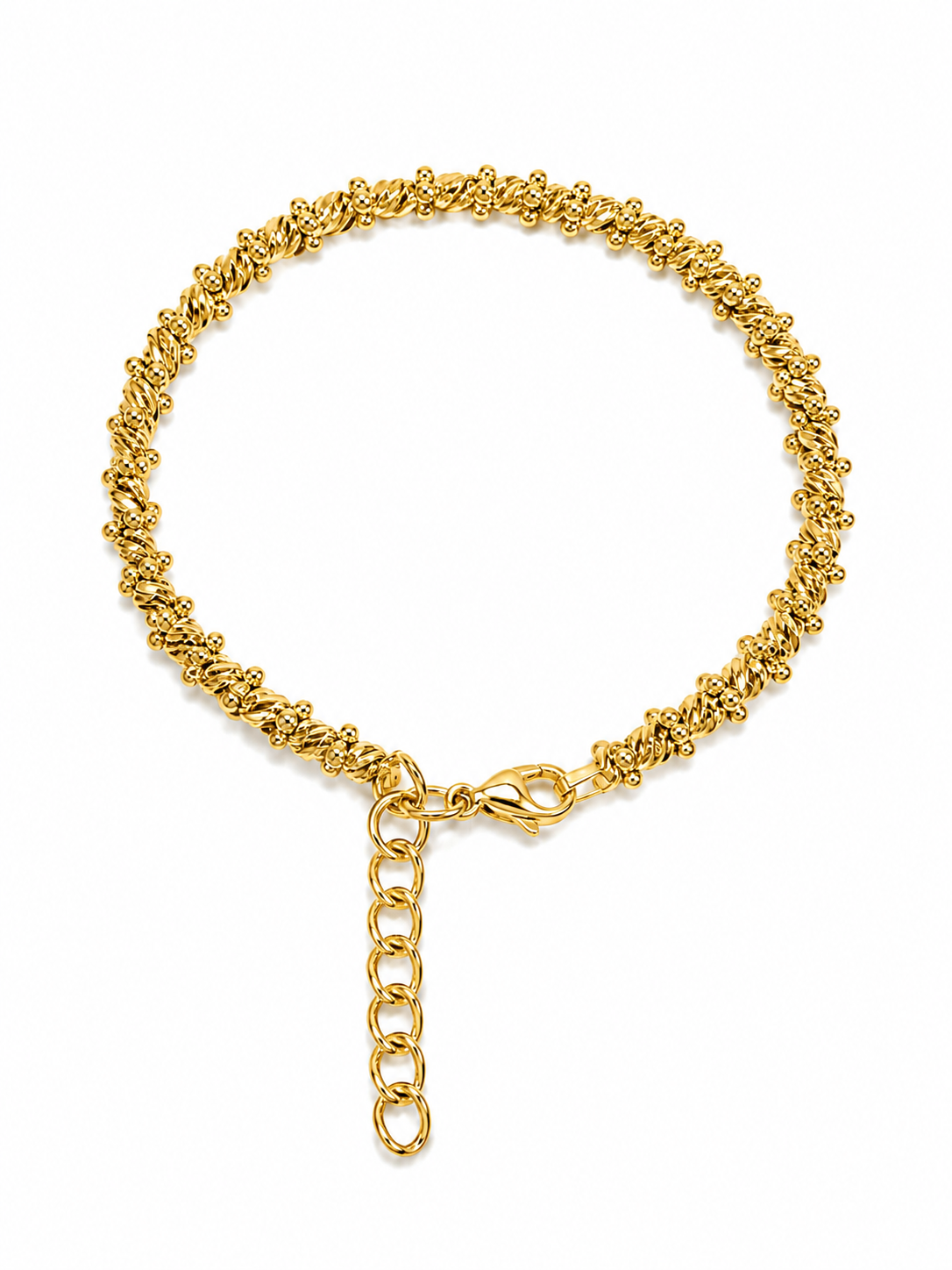 14KT Yellow Gold 2.8 MM Adjustable Lobster Lock Bangle Bracelet
