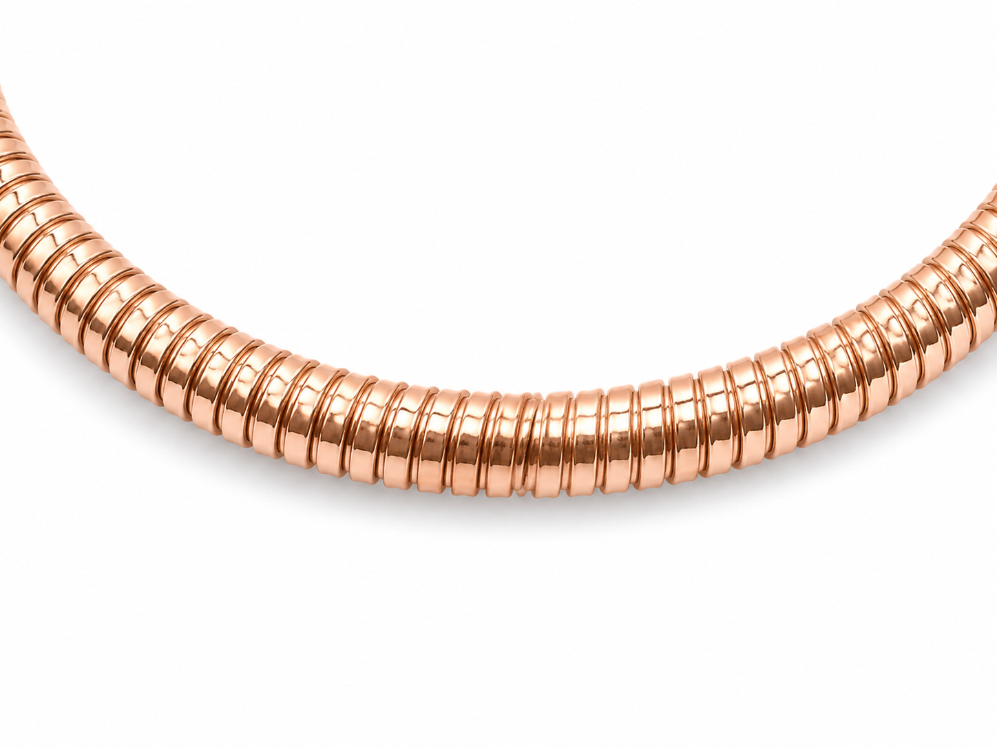 14KT Rose Gold 4.7 MM Elastic Adjustable Bangle Bracelet