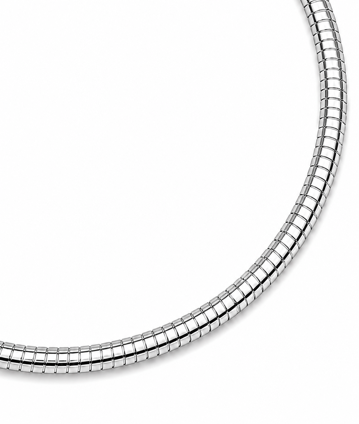 14KT White Gold Adjustable 3 MM Lobster Lock Bangle Bracelet