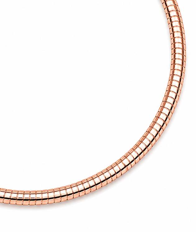 14KT Rose Gold 3 MM Adjustable Lobster Lock Bangle Bracelet