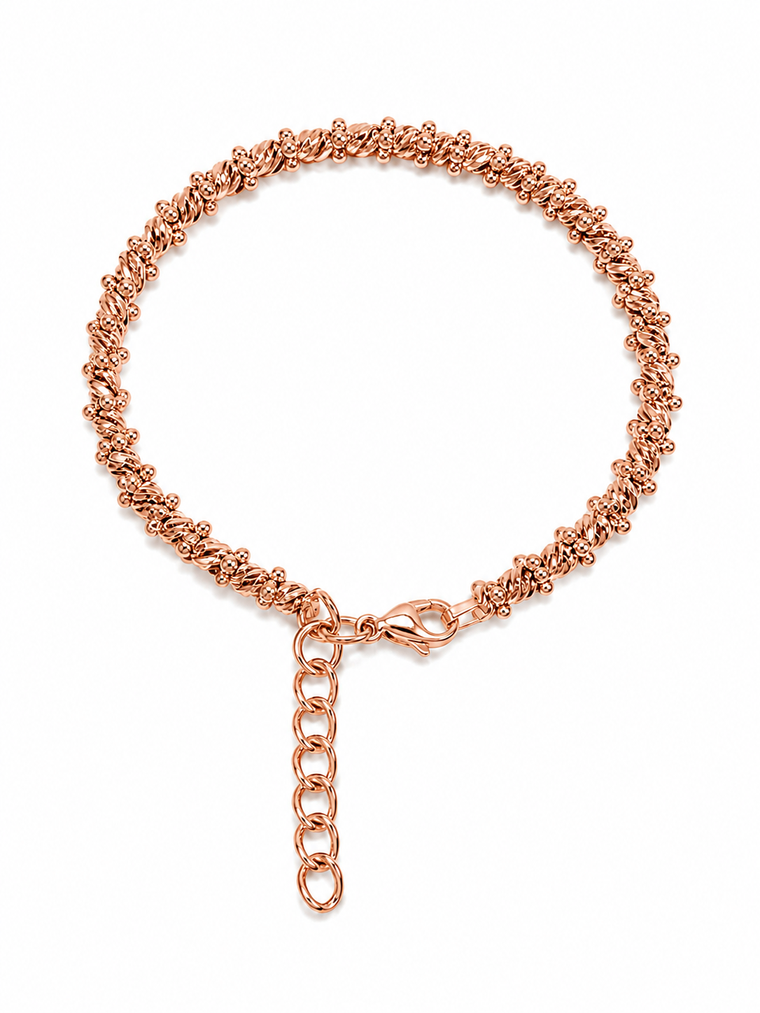 14KT Rose Gold 2.8 MM Adjustable Lobster Lock Bangle Bracelet