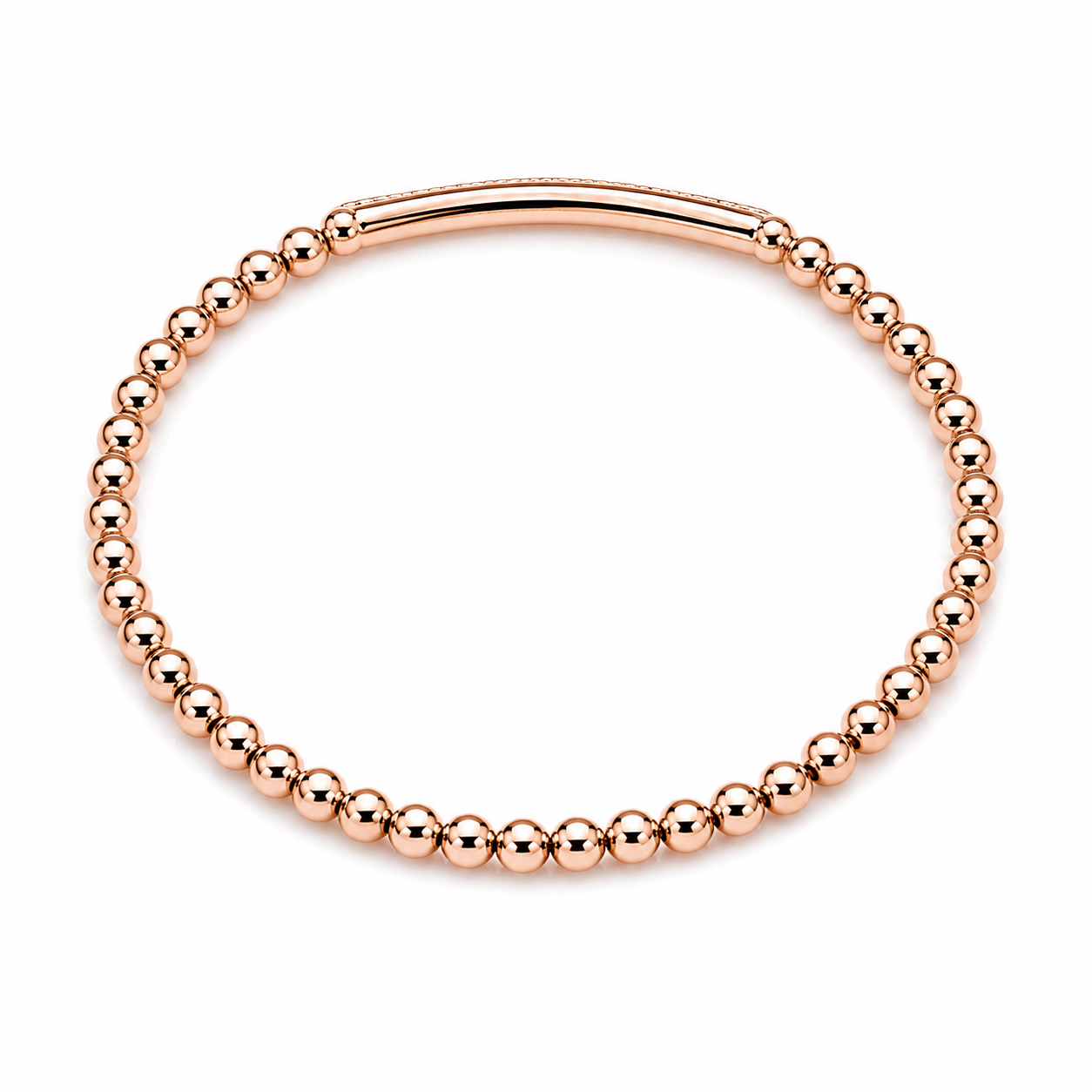 14KT Yellow Gold 0.9 CTW Diamond Elastic Adjustable 4 MM Bangle Bracelet