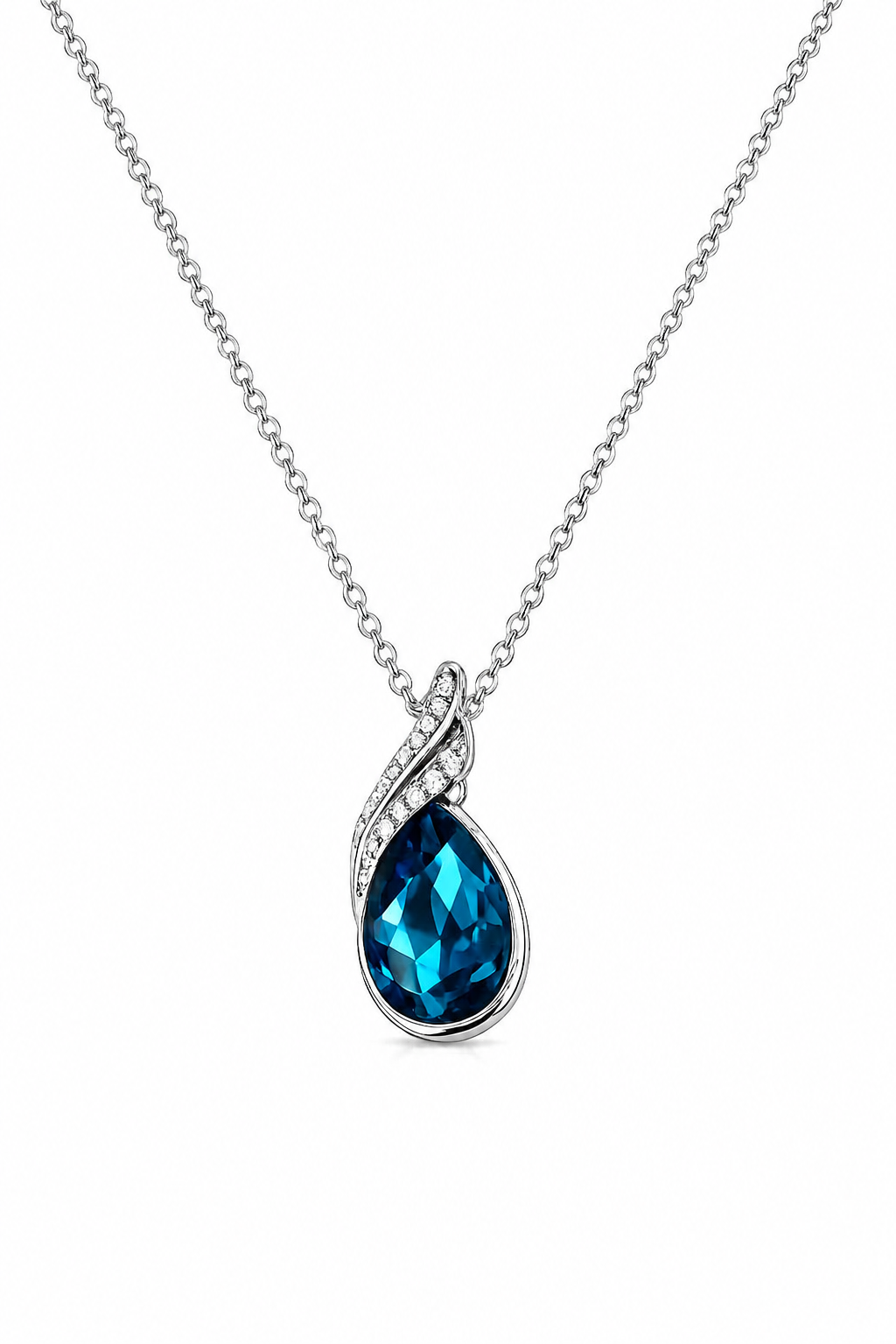 Brass Abstract Design Pendant with Colored Stone Necklace