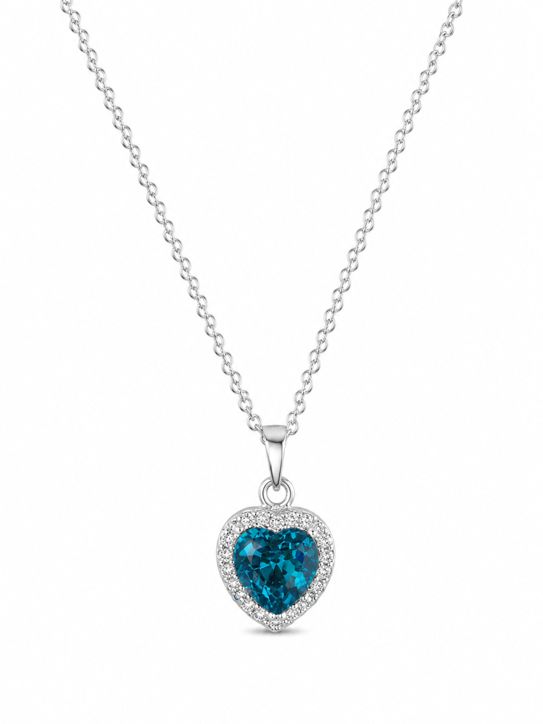 Brass Heart Stone Necklace