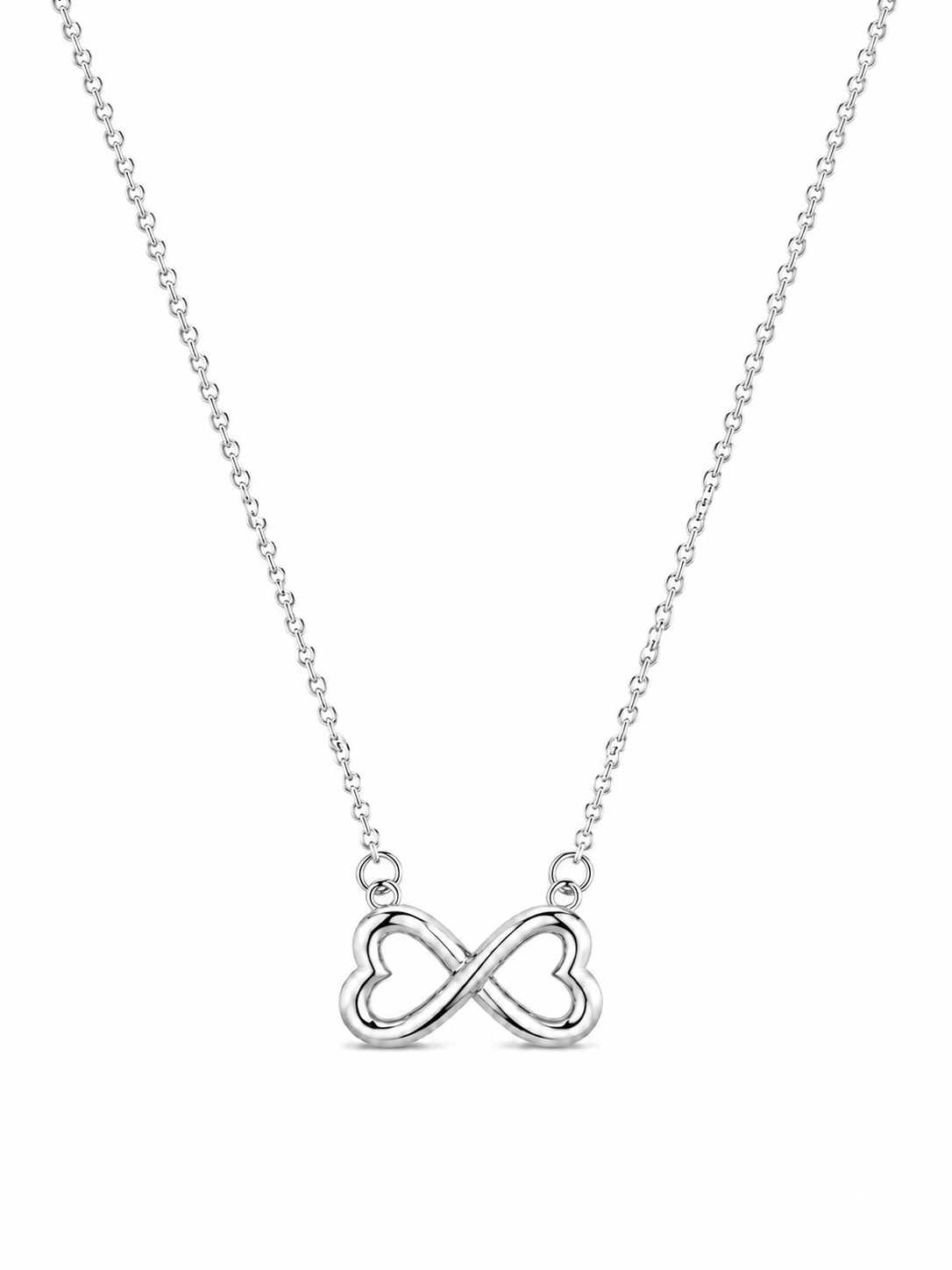 Stainless Steel Heart Infinity Necklace