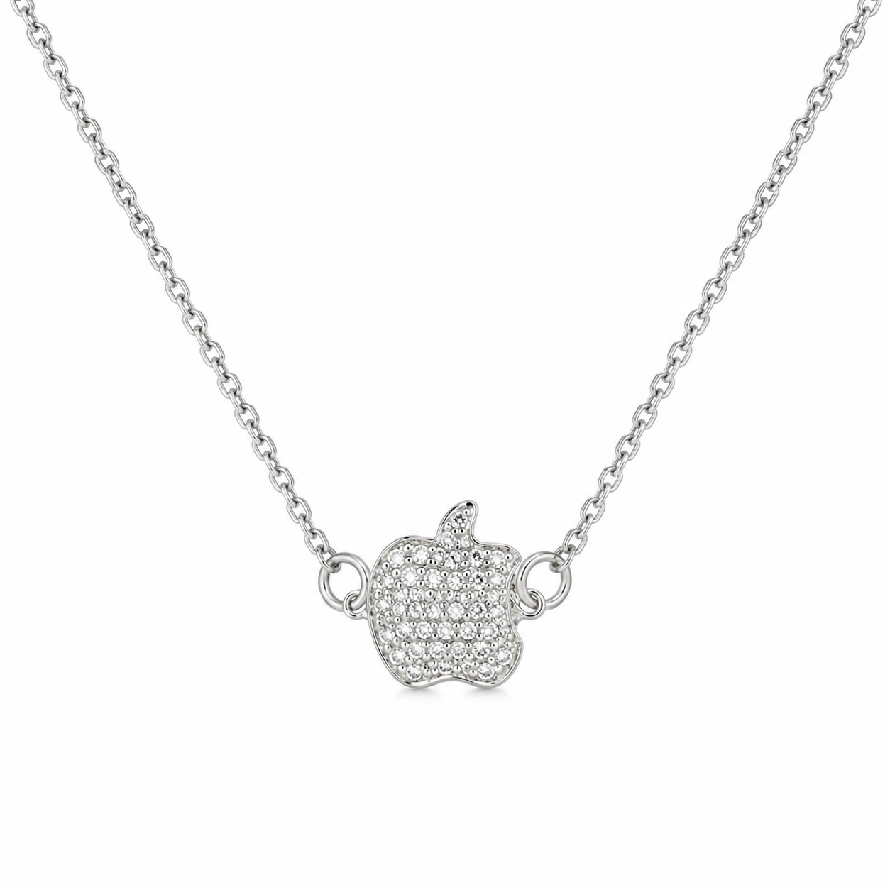 Brass Apple Crystal Necklace