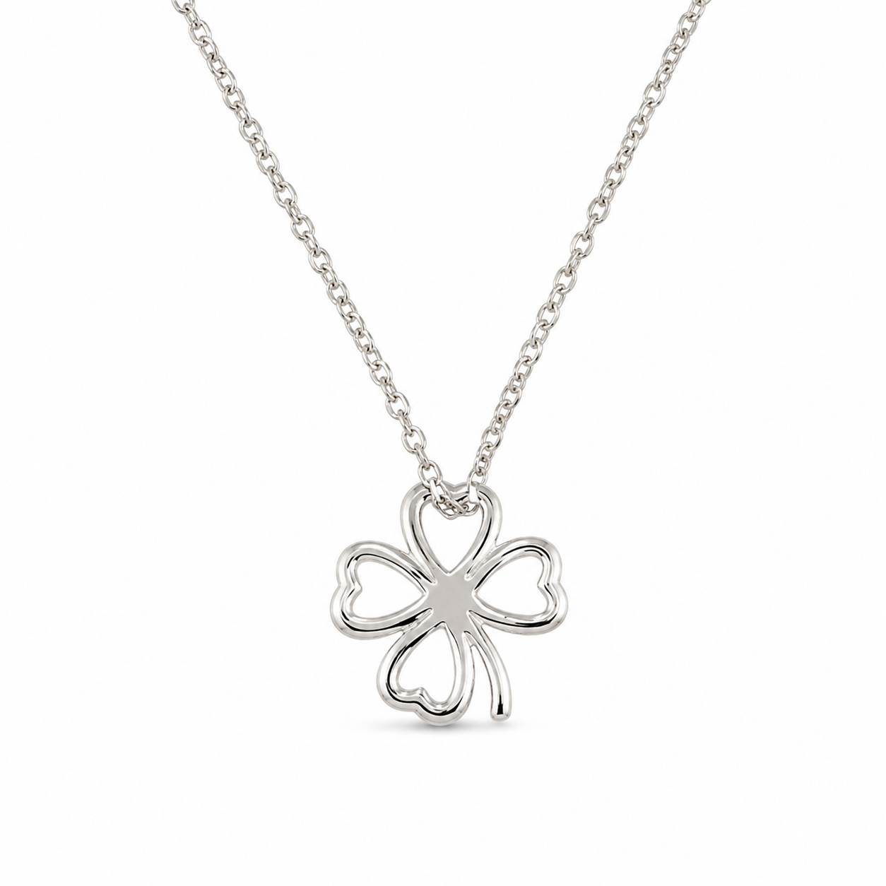 Brass Four Leaf Clover Necklace