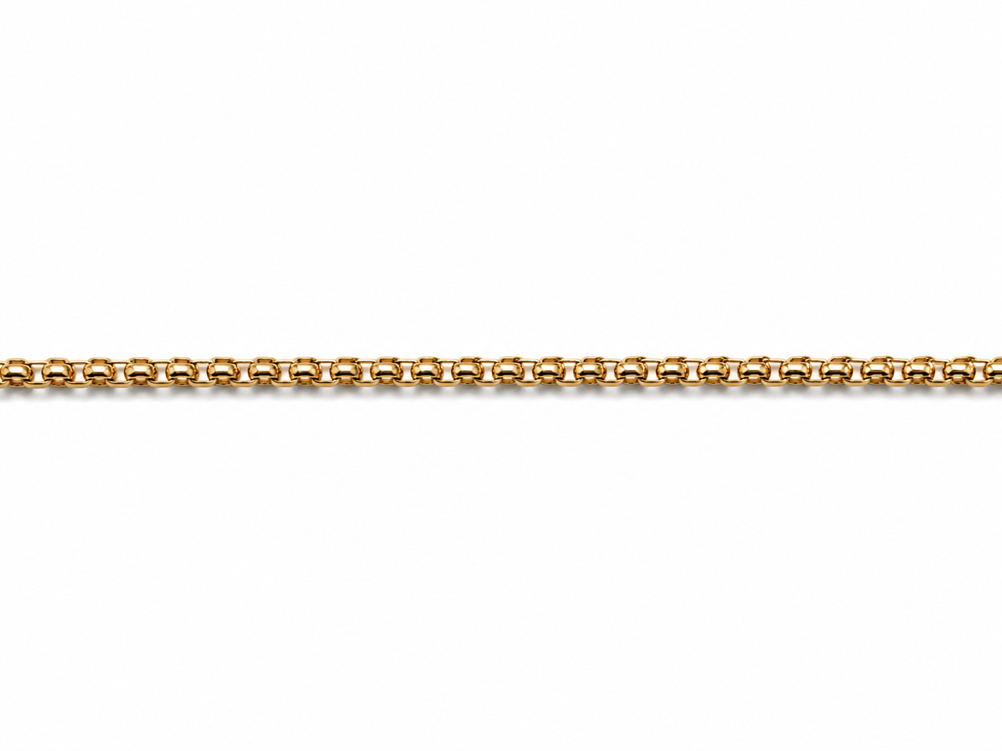 10KT Solid Yellow Gold 2 MM Lobster Lock Diamond Cut Rolo Chain