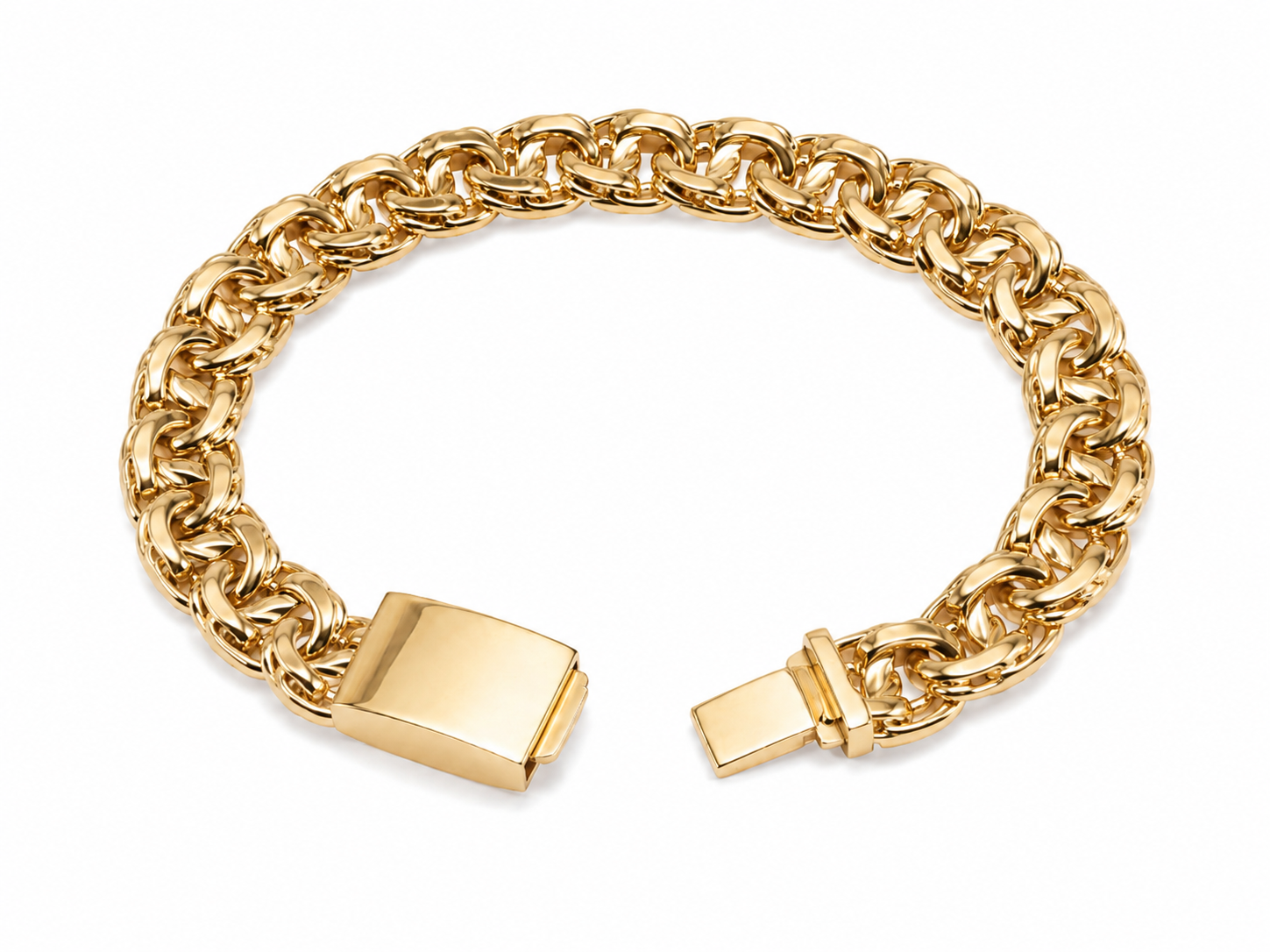 14KT Solid Yellow Gold Chino Link 8 MM Bracelet