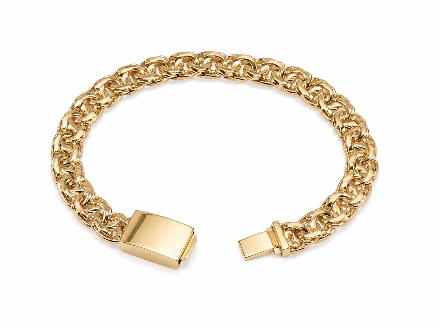 14KT Solid Yellow Gold Chino Link 7.5mm Bracelet