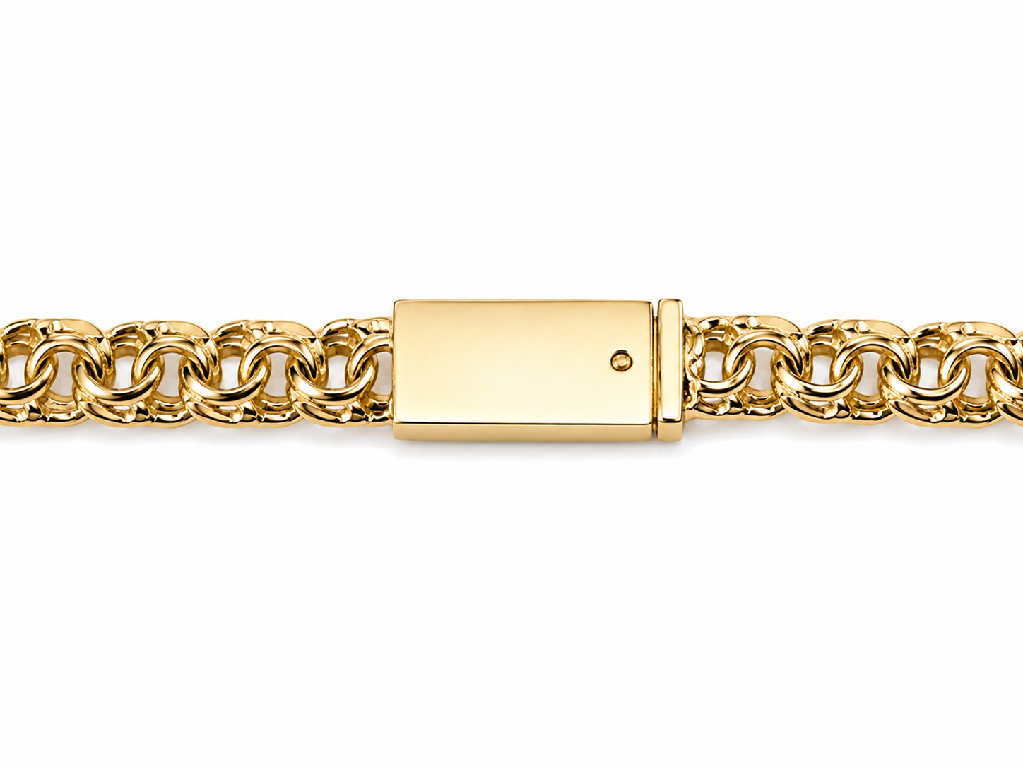 10KT Solid Yellow Gold 6mm Chino Link Bracelet